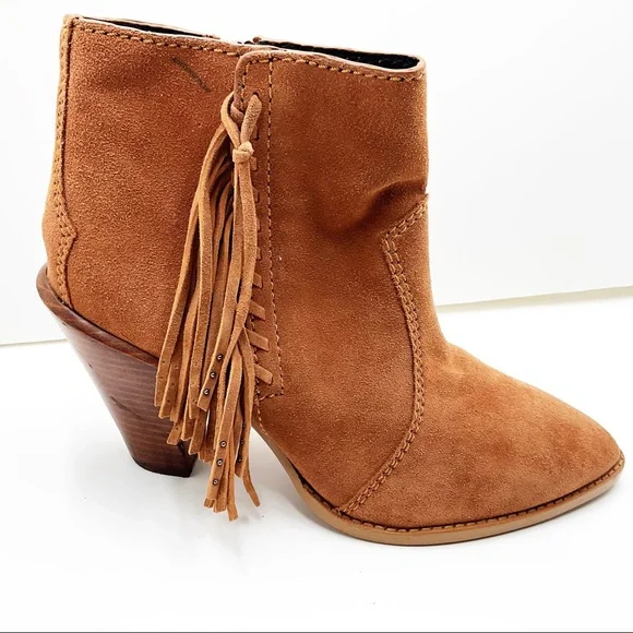 {COACH} Westyn Suede Fringe with Studs Booties